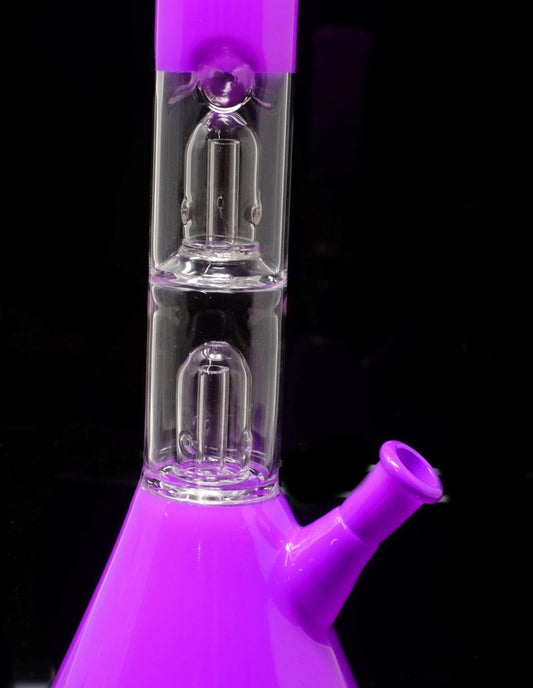 12" Light weight Purple Glass Water Bong Pipe - Clearance - Simple Glass Pipe