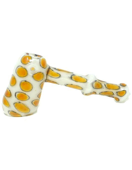 5" Glass Golden Dots Hammer Pipe - Simple Glass Pipe