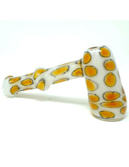 5" Glass Golden Dots Hammer Pipe - Simple Glass Pipe