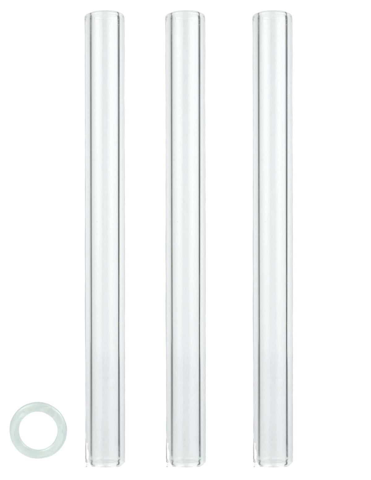 5" Straight Plain Thick Glass Tube