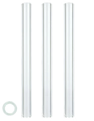 5" Straight Plain Thick Glass Tube