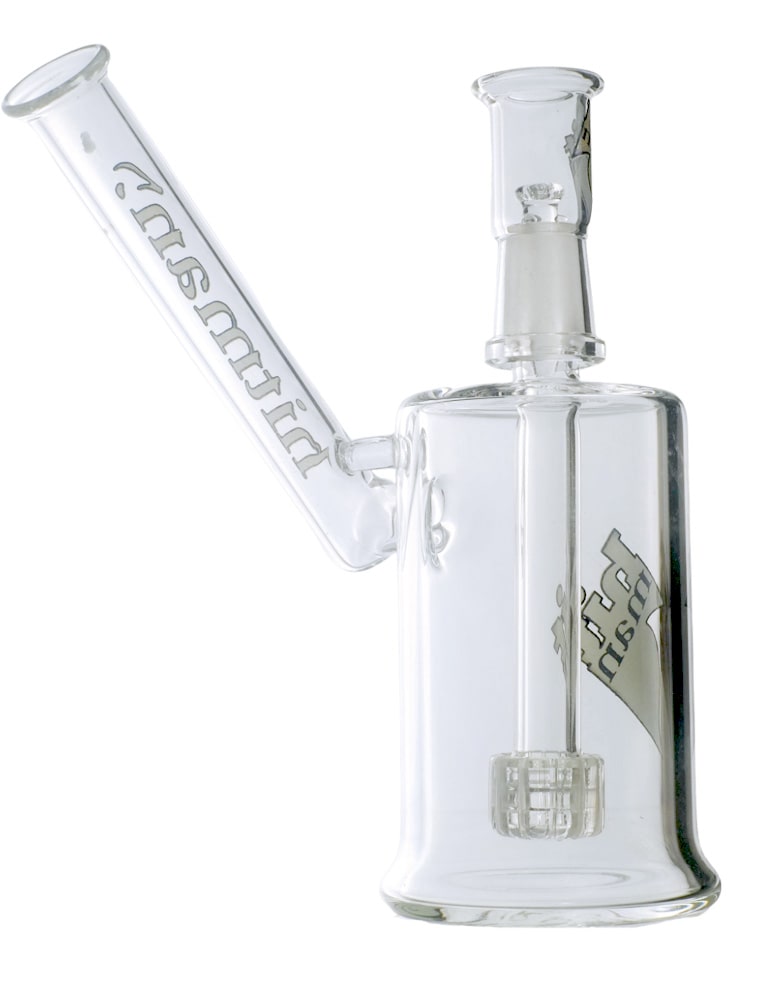 6-inch clear glass recycler water pipe with matrix perc