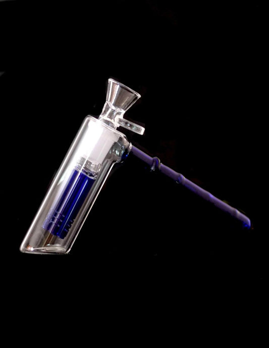 6" 6 Perc Arm blue Hammer glass pipe - Simple Glass Pipe