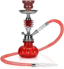 11" Hookah Shisha with Pumpkin Glass Base Ceramic Hookah Bowl Hookah Hose - Simple Glass Pipe