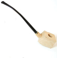 Churchwarden Tobacco Pipe Pear Wood Block - Pre Drilled - Simple Glass Pipe