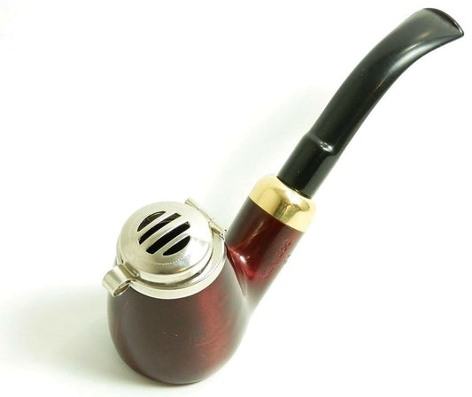 Bent Smoking Tobacco Pipe Pear wood roots - Simple Glass Pipe