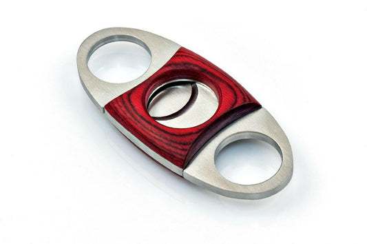 ShowJade Guillotine Cigar Cutter Rose Wood Stainless Double Blade Steel Cutter - Simple Glass Pipe