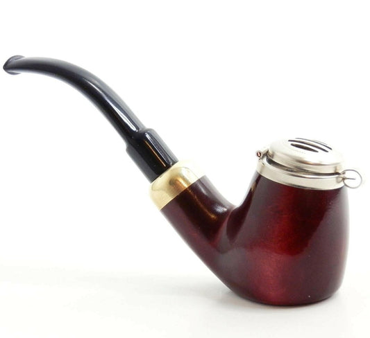 Bent Smoking Tobacco Pipe Pear wood roots - Simple Glass Pipe