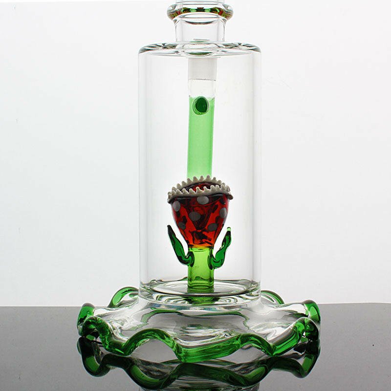 11" Man Eating Flower Glass Water pipe - Simple Glass Pipe