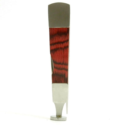Red oak and stainless 3-in-1 pipe tool