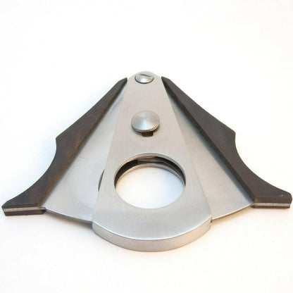 Wood and steel cigar cutter alternate view