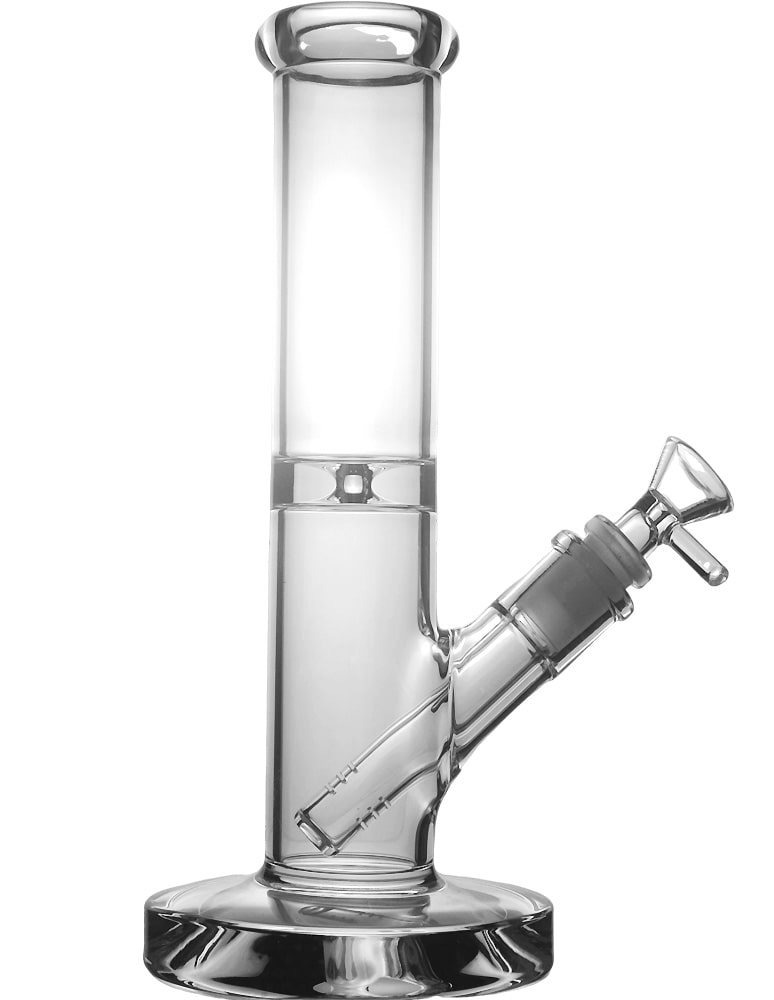 10-inch heavy clear straight tube glass water pipe