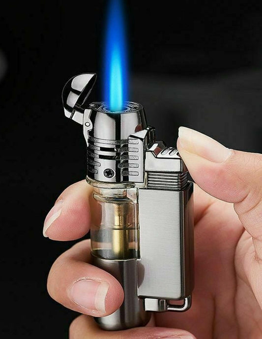 Windproof Turbo Lighter Gas Lighter Flame Butane Metal Cigarettes Lighters Mini - Simple Glass Pipe