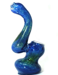 6" Glass Bubbler Hand Pipe - Simple Glass Pipe