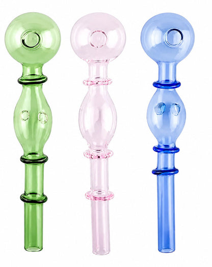 6 inch mixed color glass oil burner pipe
