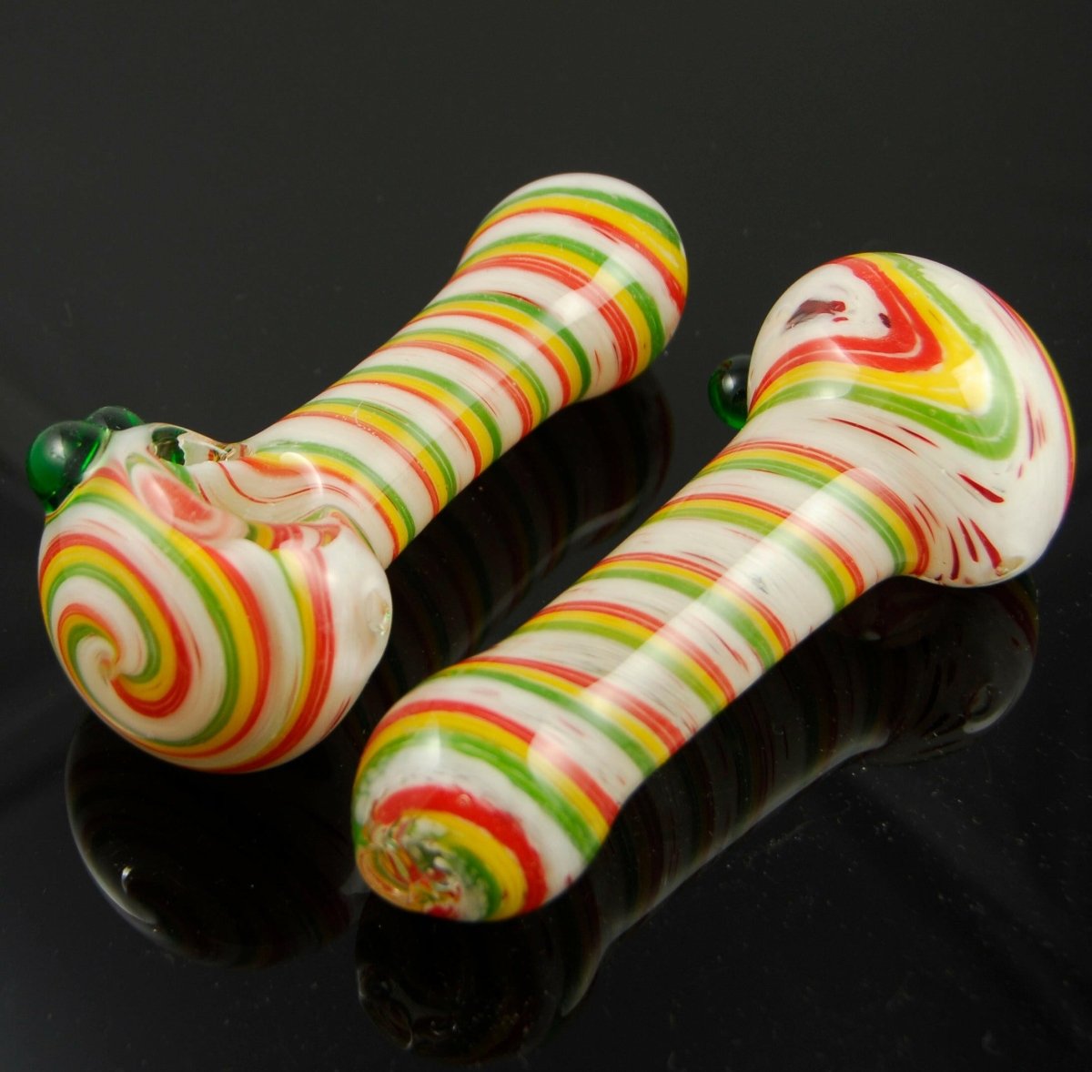 5 inch 110GM Rasta com. Twist color Heavy Hand Pipe. - Simple Glass Pipe