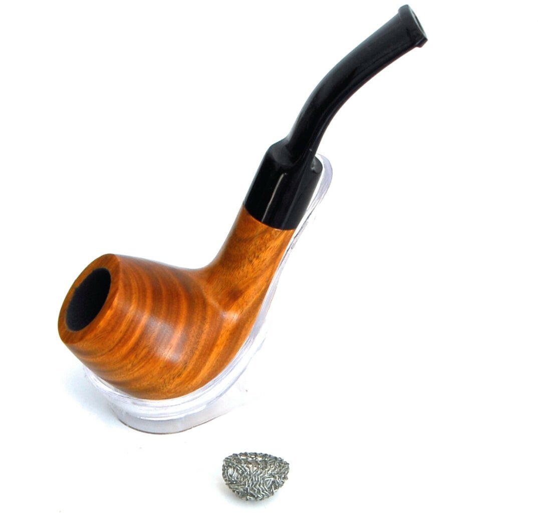 Billiard sandal wood hand craft Tobacco Pipe, 4.5" long, - Simple Glass Pipe