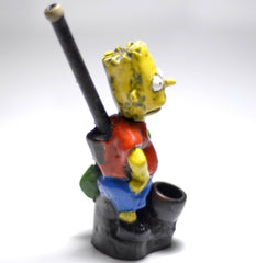 Bart Simpson handmade figured ceramic Tobacco Pipe - Simple Glass Pipe