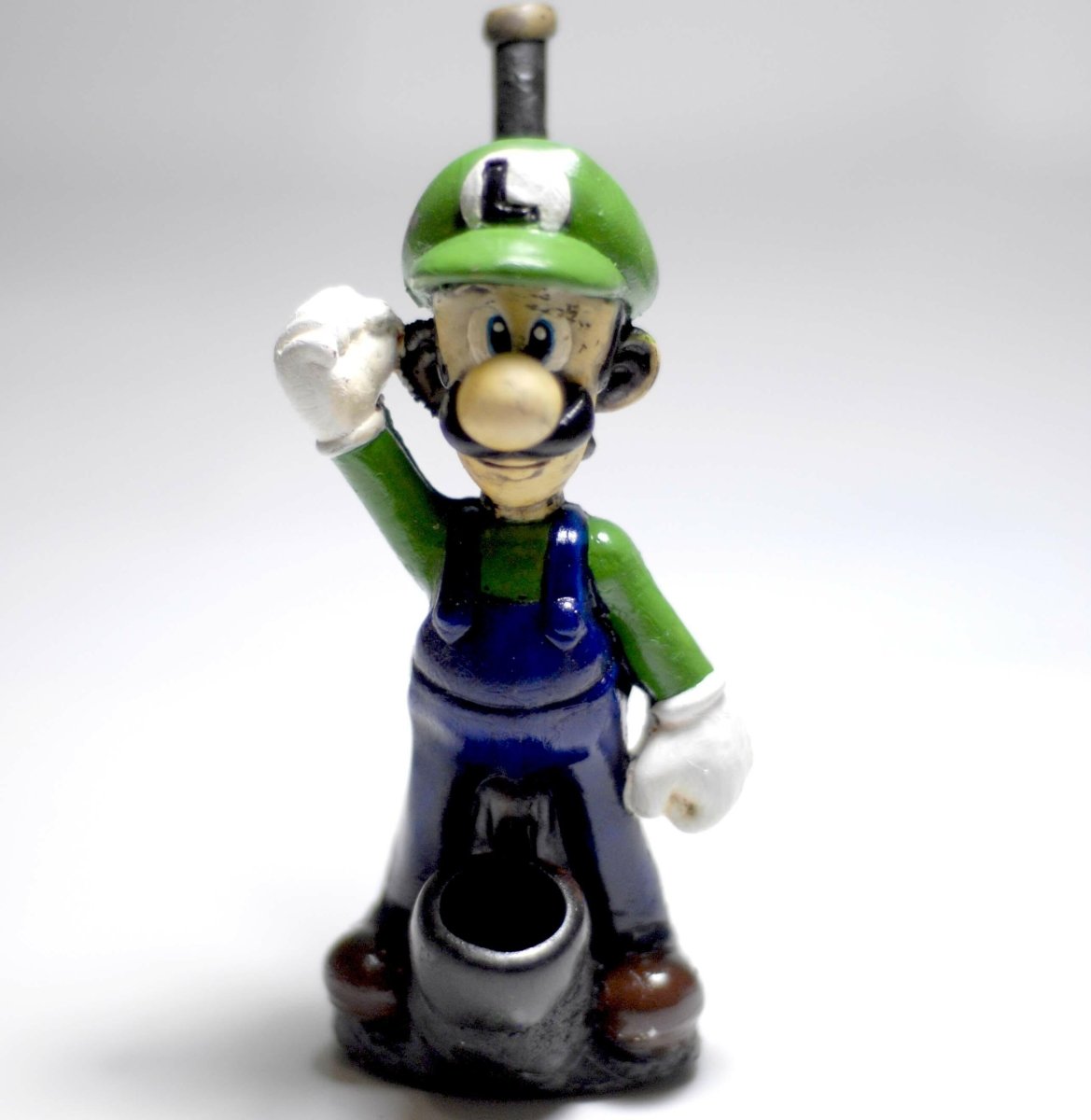 Super Mario Luigi handmande figured Tobacco Pipe - Simple Glass Pipe