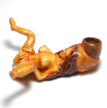 Sculpted nude woman ceramic pipe alternate view