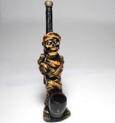 THe Mummy figured handmade ceramic tobacco pipe - Simple Glass Pipe