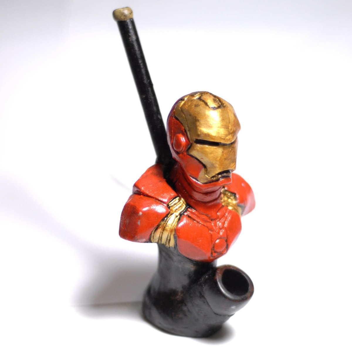 Iron Man Tony Stark handmade ceramic tobacco pipe