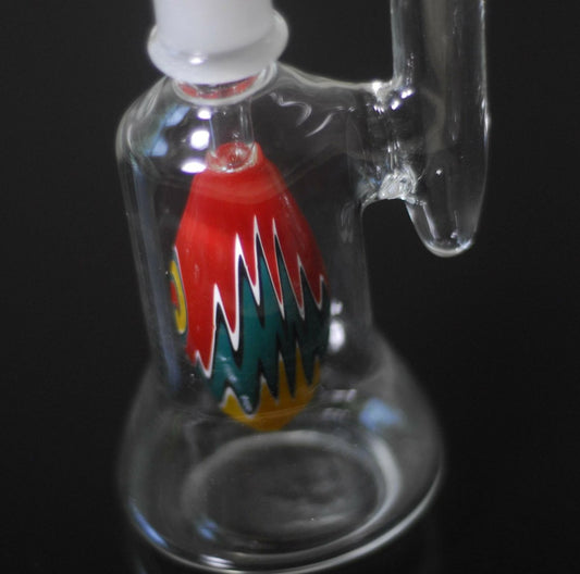 8" Glass on glass bubbler pipe - Simple Glass Pipe