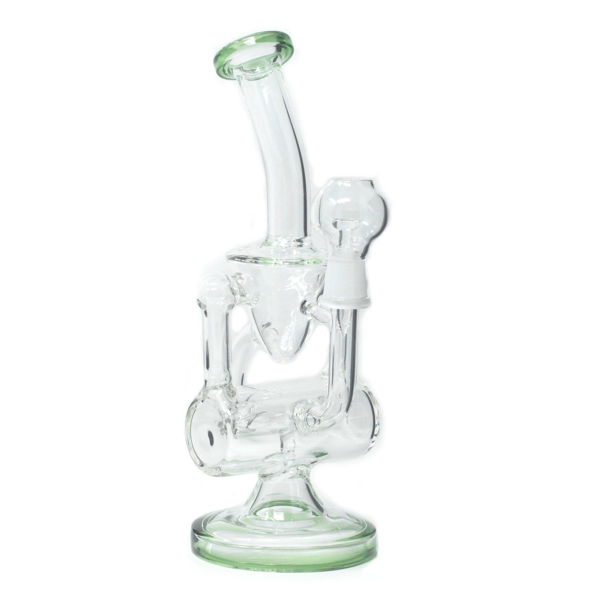 9" Inline Perc Recycler Oil glass water pipe - Simple Glass Pipe