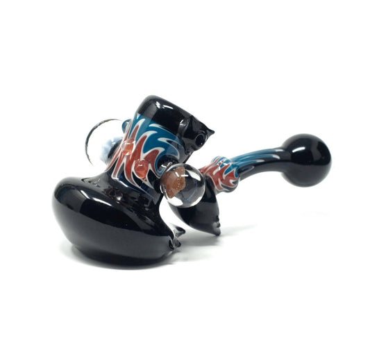 6" head design glass bubbler pipe - Simple Glass Pipe