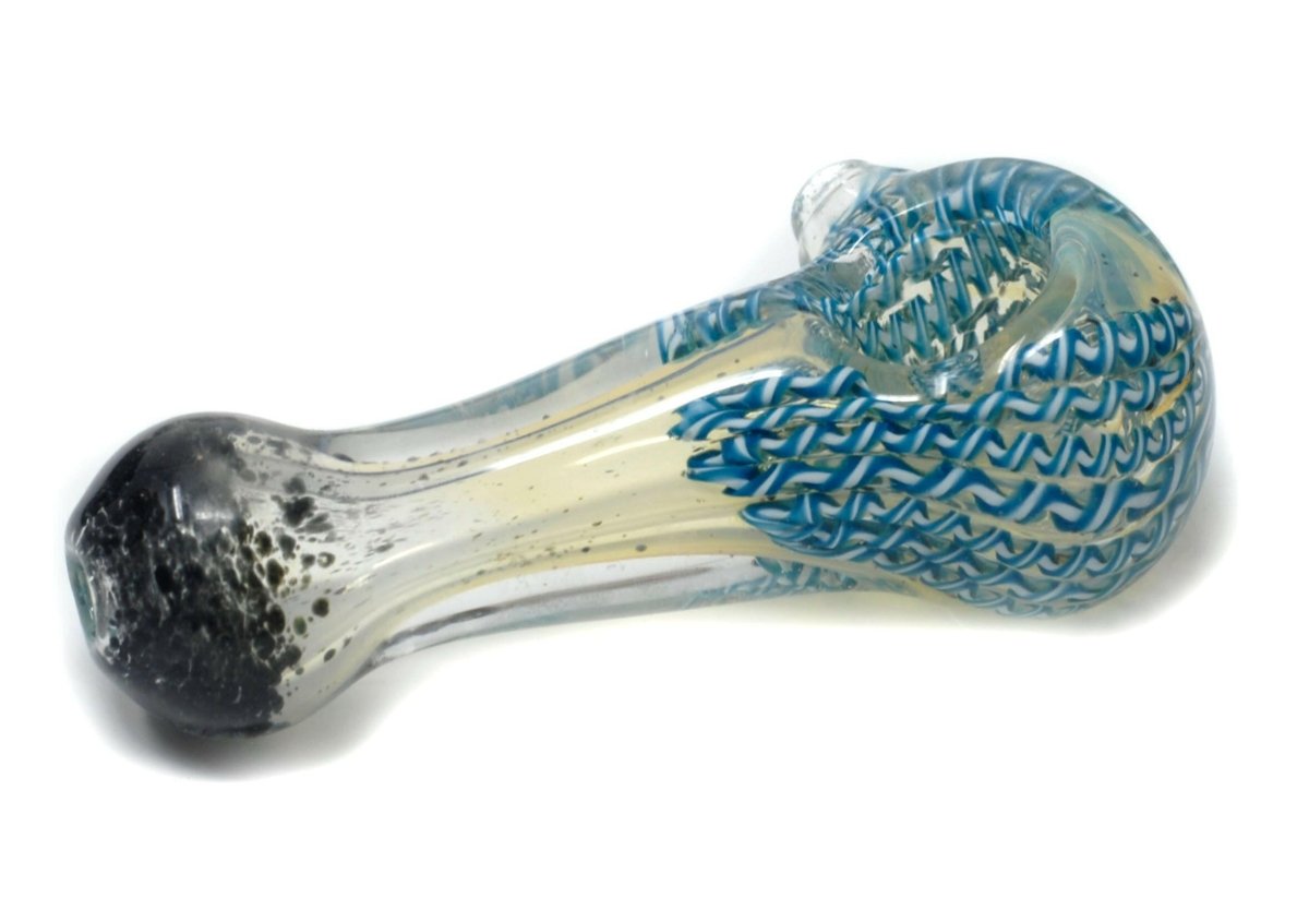 4 Inches Head Twisting Heavy glass Hand Pipe. - Simple Glass Pipe
