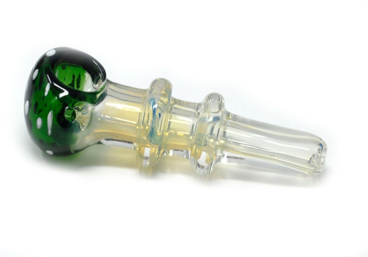 4.5" green head color changing heavy handpipe - Simple Glass Pipe