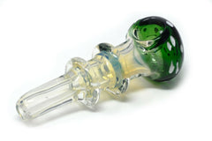 4.5" green head color changing heavy handpipe - Simple Glass Pipe