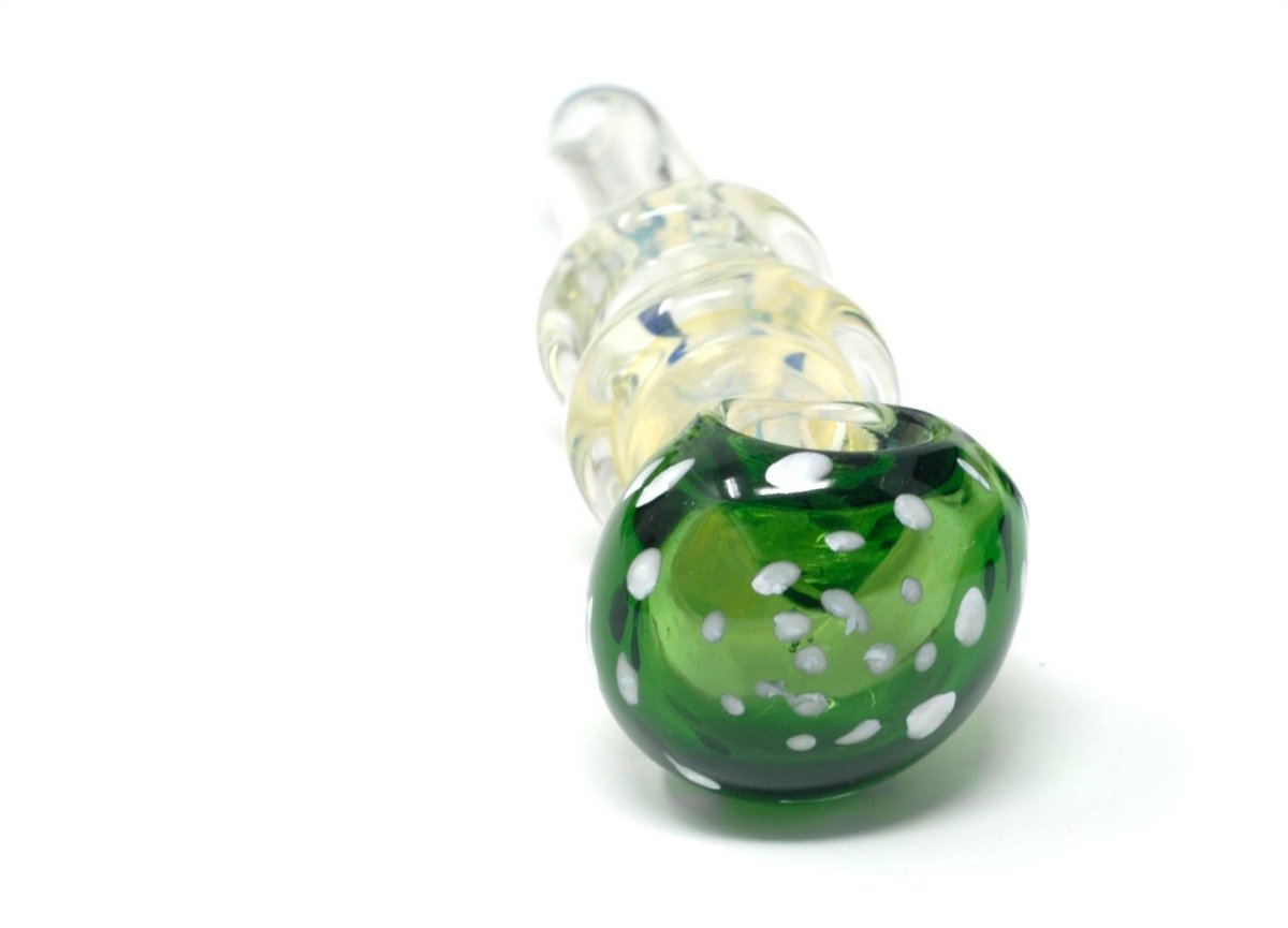 4.5" green head color changing heavy handpipe - Simple Glass Pipe