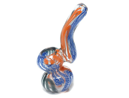 3-inch X-Mini color-spun glass bubbler pipe