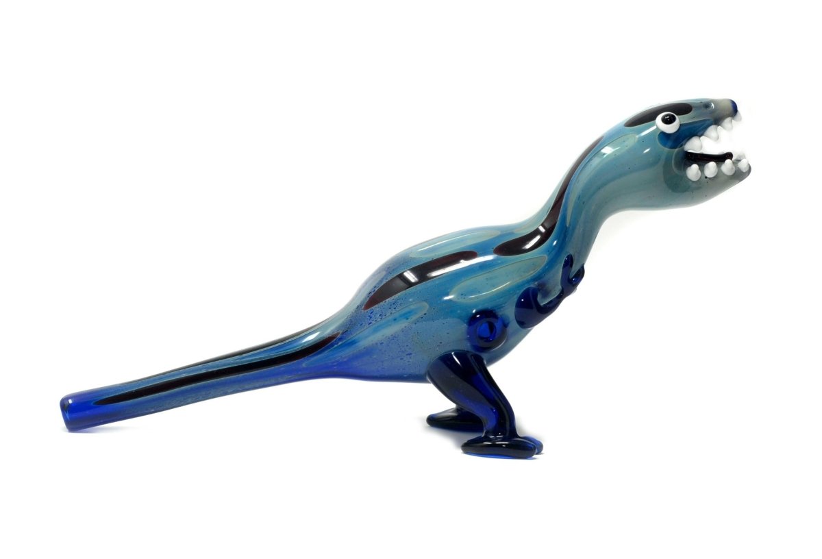 8" Dinosaurs Animal Glass Hand Pipe - Simple Glass Pipe