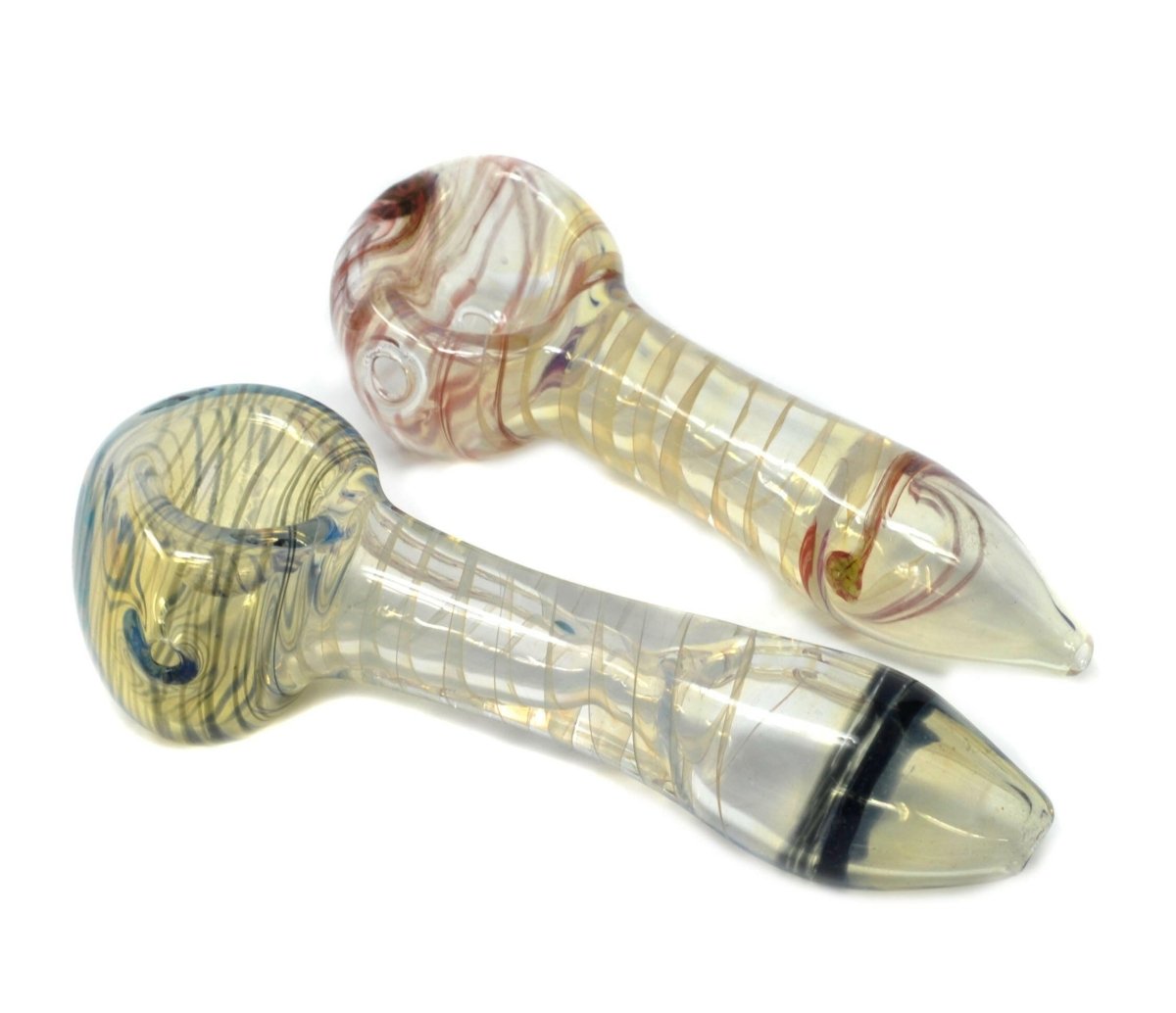 4" Glass Pipe Assorted Colors, - Simple Glass Pipe