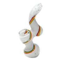 4 Inches,Frit Rasta Arts X - Mini Sherlock Bubbler. - Simple Glass Pipe