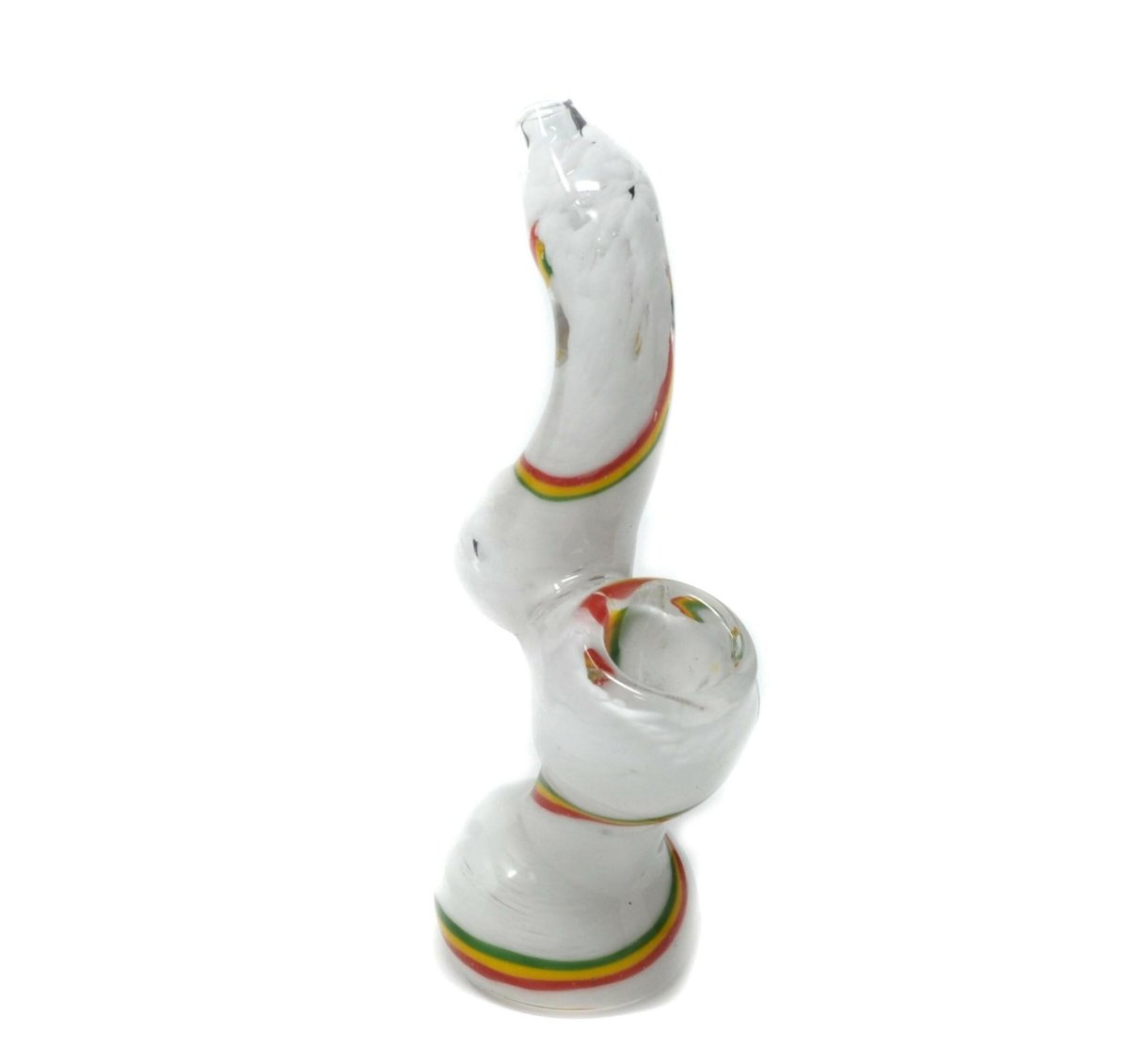 4 Inches,Frit Rasta Arts X - Mini Sherlock Bubbler. - Simple Glass Pipe