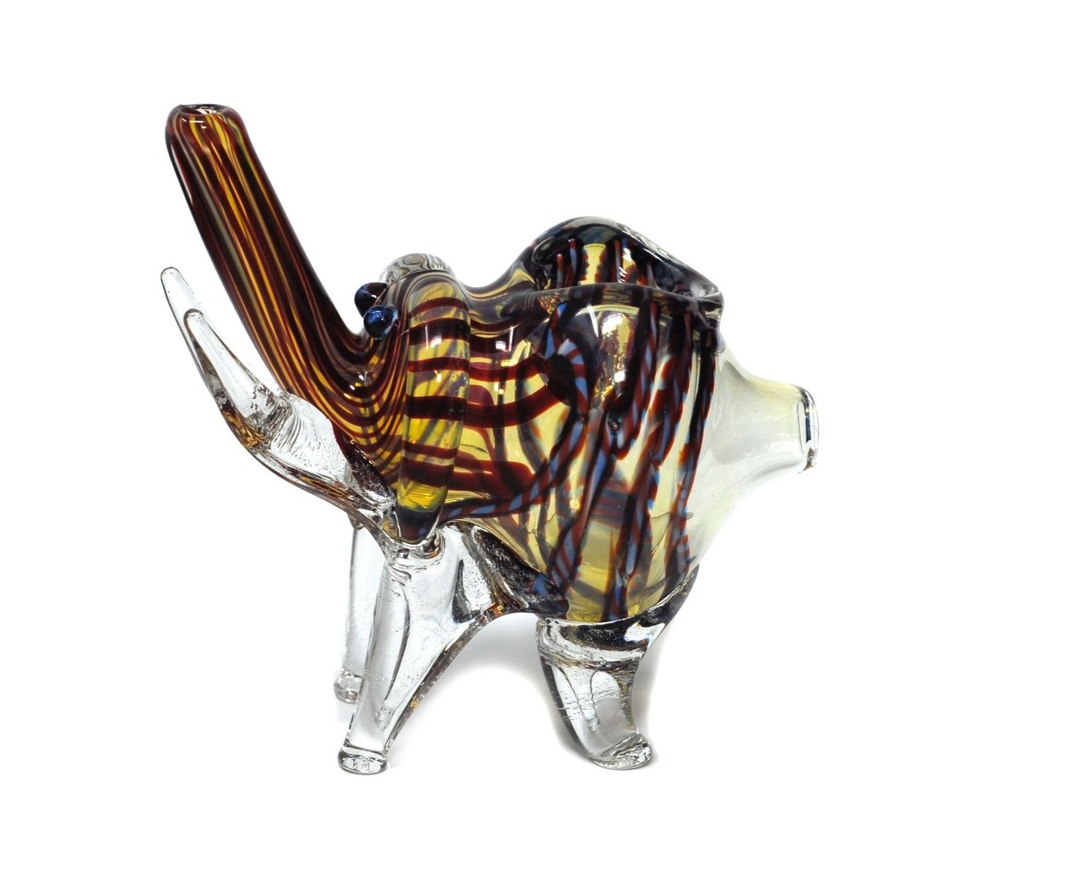 3.5" Glass elephant Pipe mix color - Simple Glass Pipe