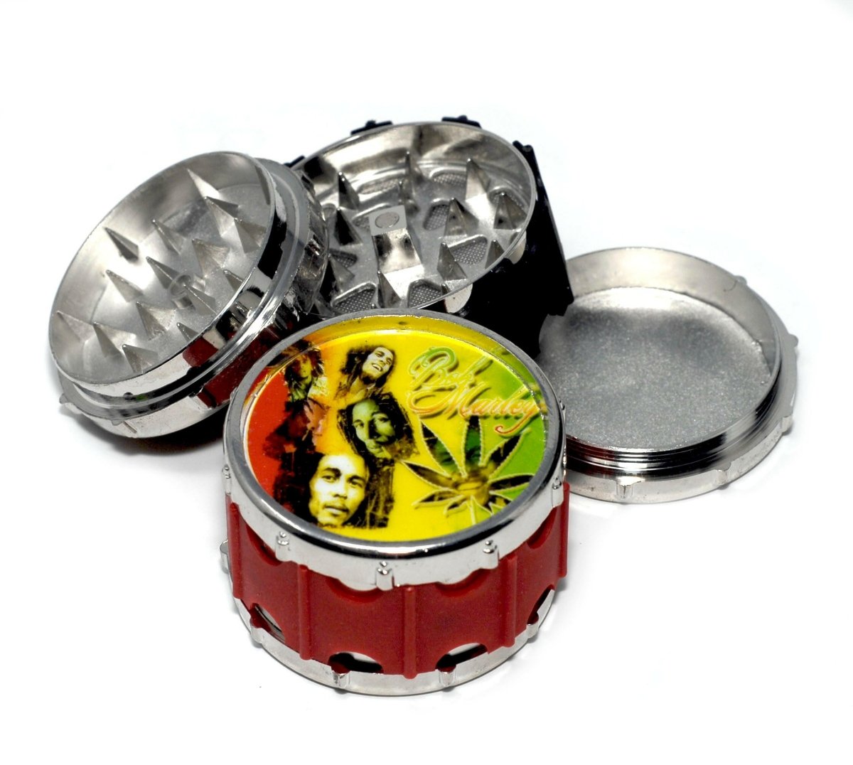 Bob Marley Drum Tobacco Grinder - Simple Glass Pipe