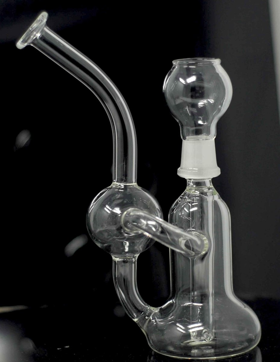 7-inch mini clear glass dab rig with 14mm joint