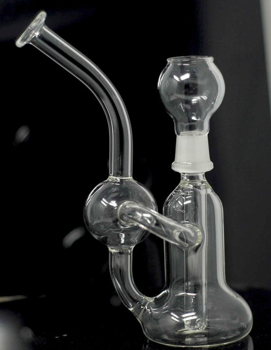 7" Mini glass water pipe dabbign rig - Simple Glass Pipe