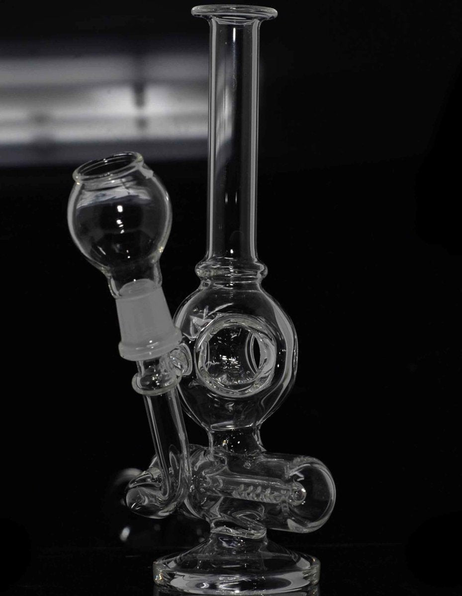 7" Mini Faberge Egg Inline Perc Recycler Pipe - Simple Glass Pipe