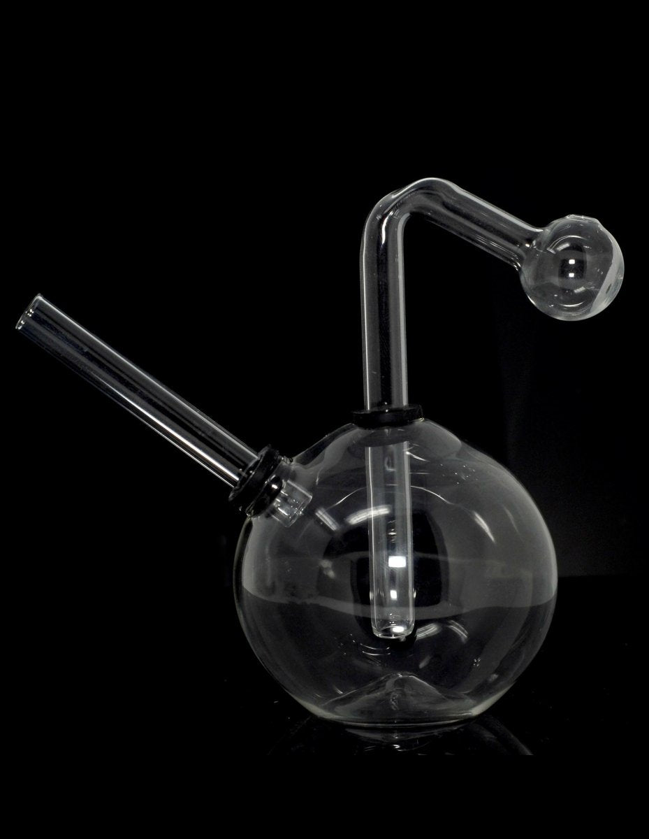 Ball Shaped oil Burner Bubbler Waterpipe 1ct - Simple Glass Pipe