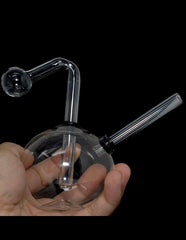 Ball Shaped oil Burner Bubbler Waterpipe 1ct - Simple Glass Pipe