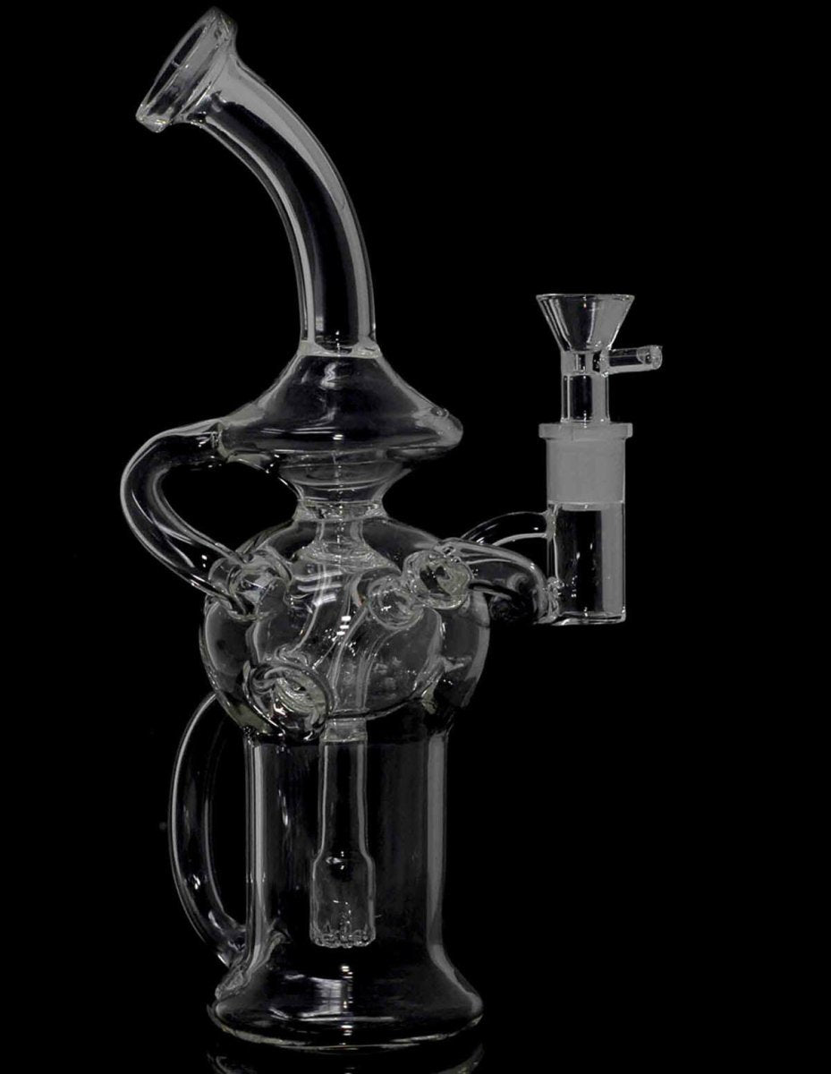 10" Faberge Egg Perculator Glass Recycler Water Pipe - Simple Glass Pipe