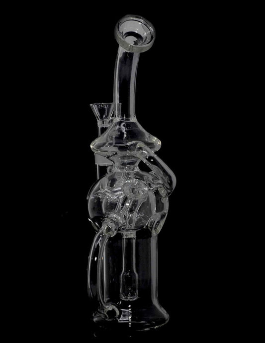 10" Faberge Egg Perculator Glass Recycler Water Pipe - Simple Glass Pipe