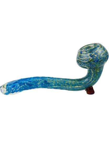 blue thick-glass Sherlock hand pipe