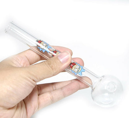 7" Anime Jumbo Glass Oil Burner Pipe Assorted Designs Made US - Simple Glass Pipe