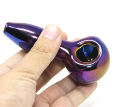 4" Colorful Glass HandPipe - Simple Glass Pipe